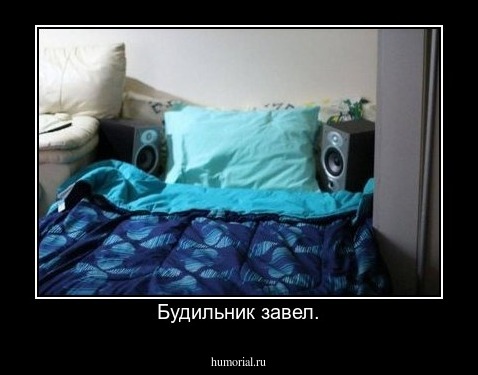Будильник завел.