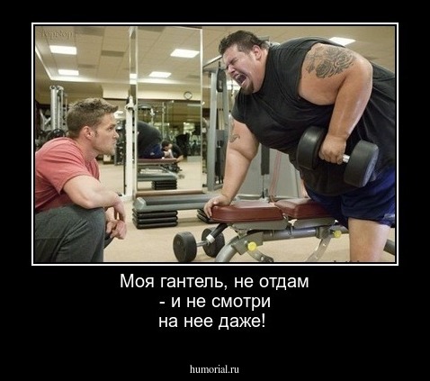 Моя гантель, не отдам - и не смотри на нее даже!