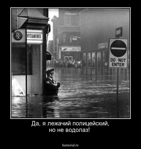 Да, я лежачий полицейский, но не водолаз!