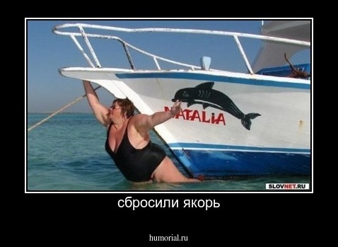 сбросили якорь