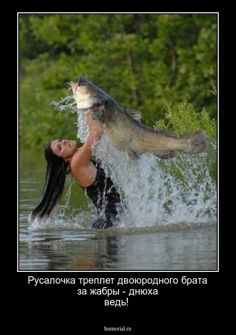 Русалочка треплет двоюродного брата за жабры - днюха ведь!