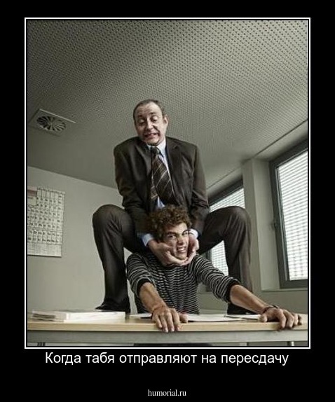 Когда табя отправляют на пересдачу