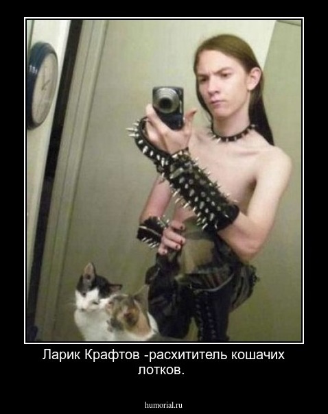 Ларик Крафтов -расхититель кошачих лотков.