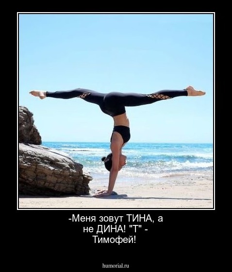 -Меня зовут ТИНА, а не ДИНА! "Т" - Тимофей!