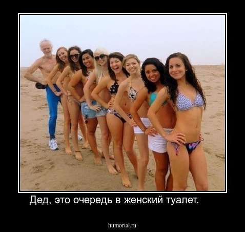 Дед, это очередь в женский туалет.     
