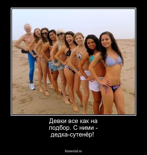 Девки все как на подбор. С ними - дедка-сутенёр!