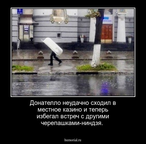 Донателло неудачно сходил в местное казино и теперь избегал встреч с другими черепашками-ниндзя.