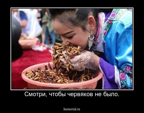 Смотри, чтобы червяков не было.