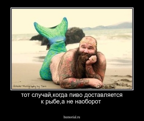 тот случай,когда пиво доставляется к рыбе,а не наоборот