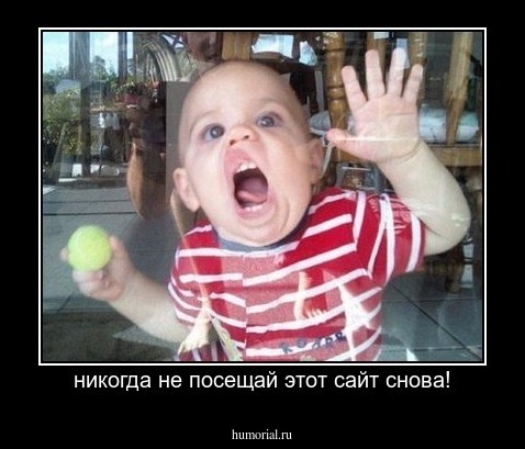 никогда не посещай этот сайт снова!