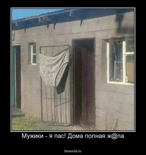 Мужики - я пас! Дома полная ж@па