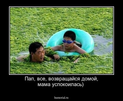 Пап, все, возвращайся домой, мама успокоилась) 