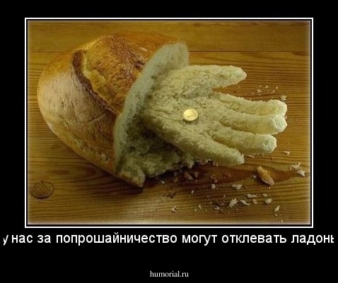 у нас за попрошайничество могут отклевать ладонь