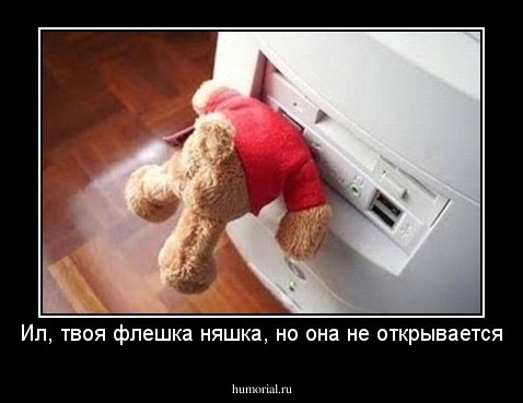Ил, твоя флешка няшка, но она не открывается
