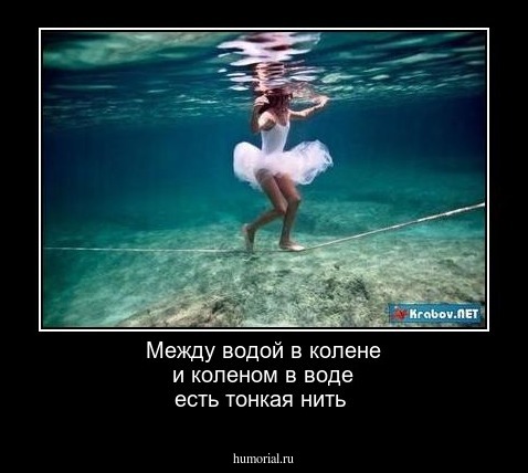 Между водой в колене и коленом в воде есть тонкая нить