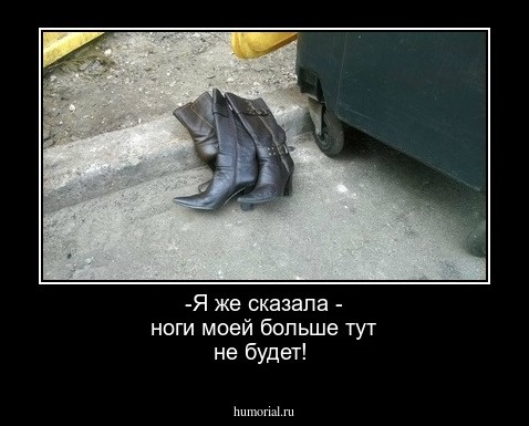 -Я же сказала - ноги моей больше тут не будет!