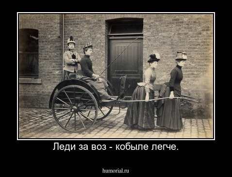 Леди за воз - кобыле легче.