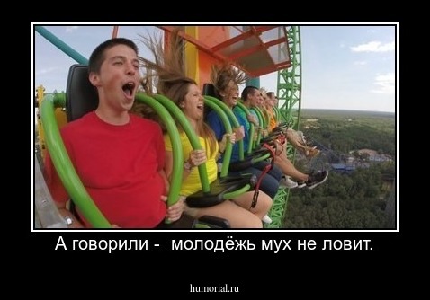 А говорили -  молодёжь мух не ловит.
