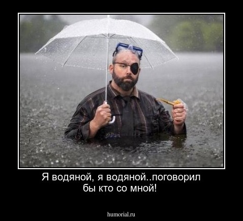 Я водяной, я водяной..поговорил бы кто со мной!