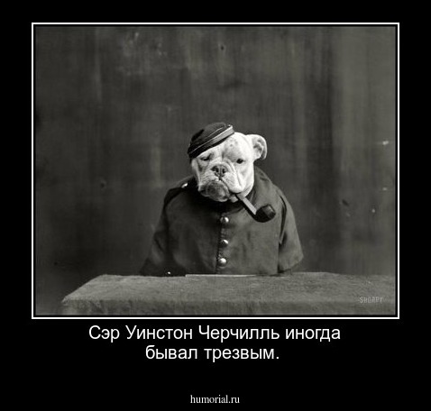 Сэр Уинстон Черчилль иногда бывал трезвым.