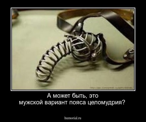 А может быть, это мужской вариант пояса целомудрия?