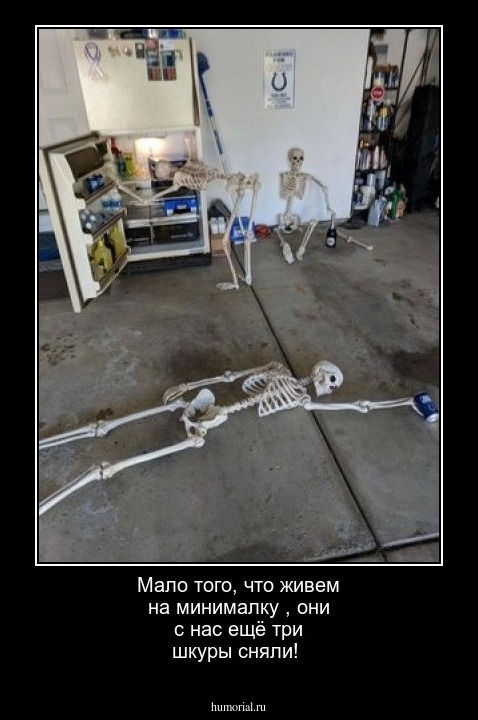 Мало того, что живем на минималку , они с нас ещё три шкуры сняли!