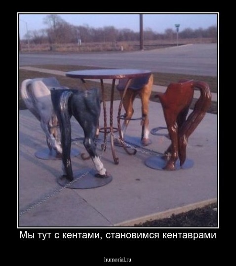 Мы тут с кентами, становимся кентаврами