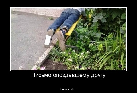 Письмо опоздавшему другу
