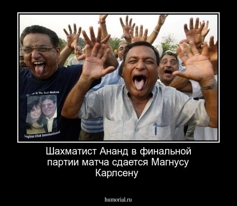 Шахматист Ананд в финальной партии матча сдается Магнусу Карлсену