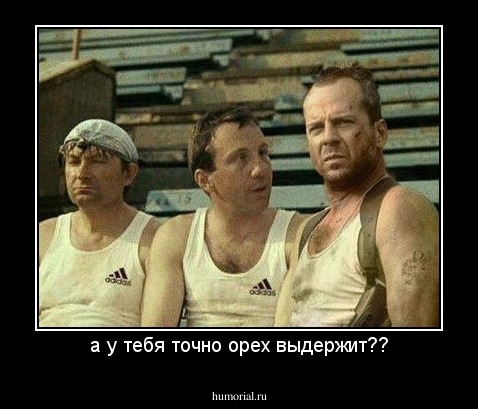 а у тебя точно орех выдержит??