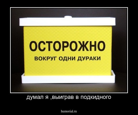 думал я ,выиграв в подкидного