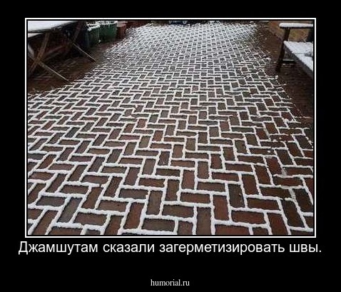 Джамшутам сказали загерметизировать швы.