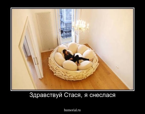Здравствуй Стася, я снеслася