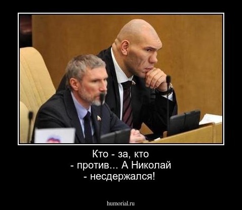Кто - за, кто - против... А Николай - несдержался!