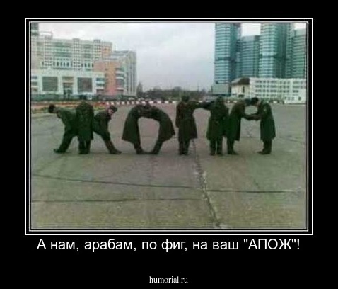 А нам, арабам, по фиг, на ваш "АПОЖ"!
