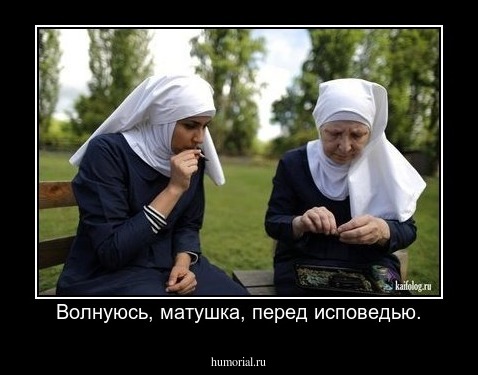 Волнуюсь, матушка, перед исповедью.