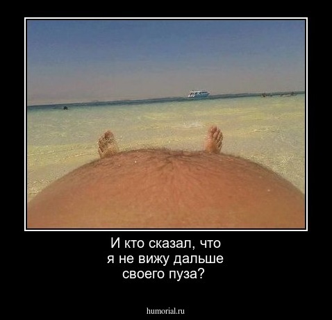 И кто сказал, что я не вижу дальше своего пуза?