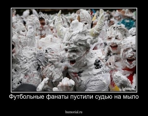 Футбольные фанаты пустили судью на мыло