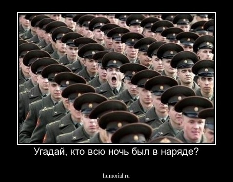 Угадай, кто всю ночь был в наряде?