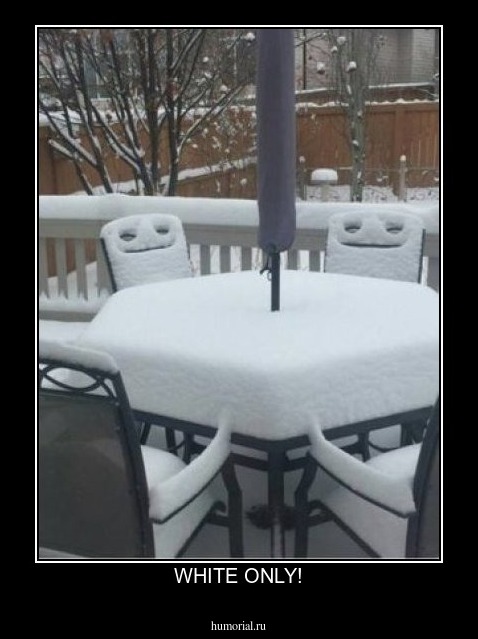 WHITE ONLY!