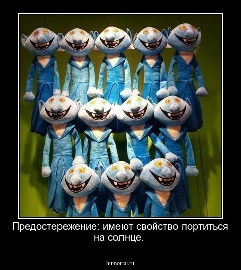 Предостережение: имеют свойство портиться на солнце.