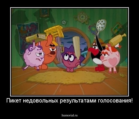 Пикет недовольных результатами голосования!