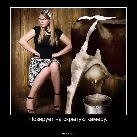Позирует на скрытую камеру.
