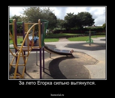 За лето Егорка сильно вытянулся.