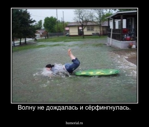 Волну не дождалась и сёрфингнулась.
