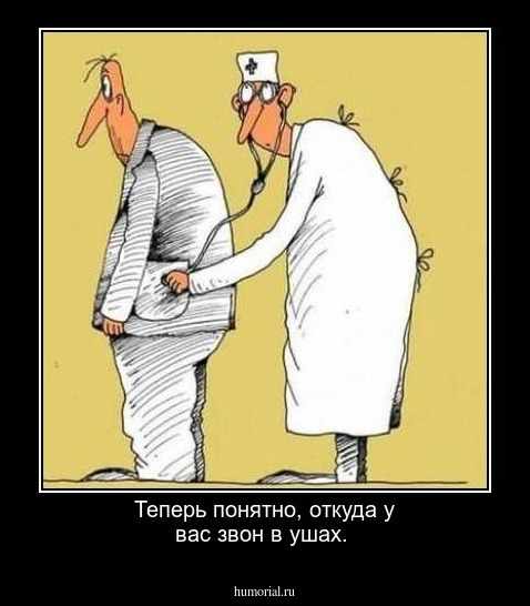 Теперь понятно, откуда у вас звон в ушах. 