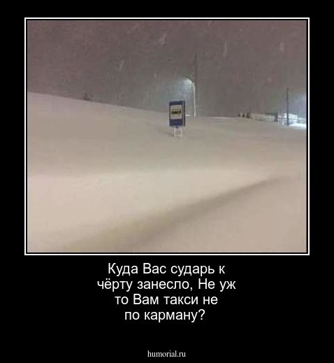 Куда Вас сударь к чёрту занесло,
Не уж то Вам такси не по карману?