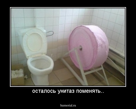 осталось унитаз поменять..