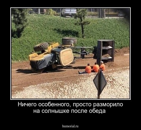 Ничего особенного, просто разморило на солнышке после обеда 