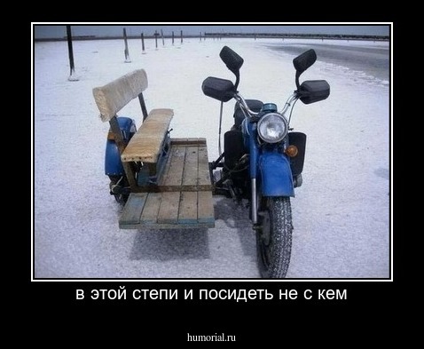 в этой степи и посидеть не с кем